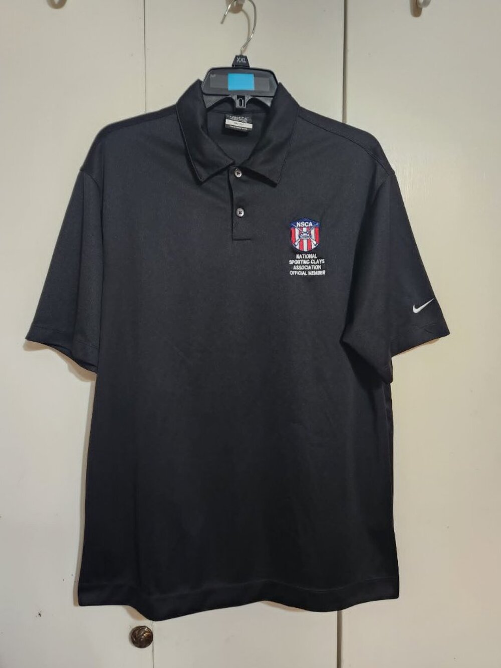 Nike Golf Men’s Polo Shirt Medium NSCA National Sporting Clays Association Black